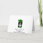 Carte Le jour Boston Terrier 1 de St Patrick (Dos)