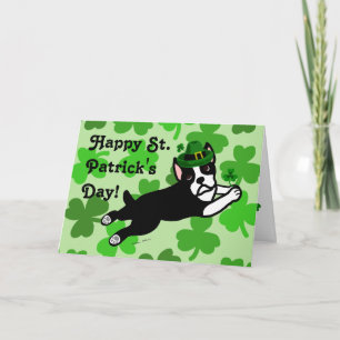 Carte Le jour Boston Terrier 2 de St Patrick