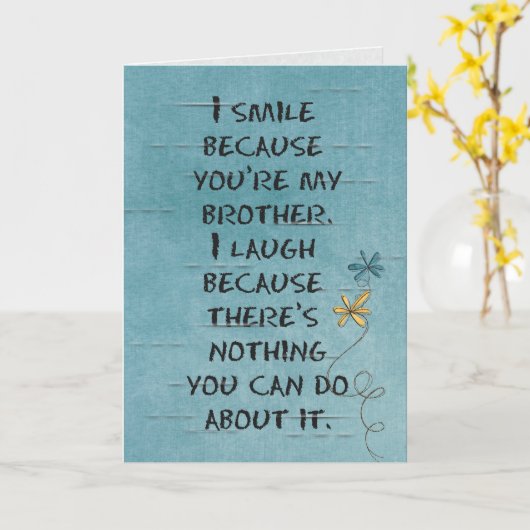 Carte Le Jour de Brother (Fleur jaune)