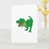 Carte Le jour de dinosaure de shamrocks de St Patrick (Fleur jaune)