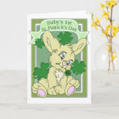 Carte Le jour de ęr St Patrick du bébé (Fleur jaune)