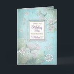 Carte Le Jour de la Mort, Mother, Elegant Country Floral<br><div class="desc">Beautiful and elegant is this soft and dreamy birthday greeting with a hint of country with its flowers blended into design along with graphic butterflies.
Image has been designed digital for a more réaliste effect.</div>