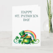 Carte Le jour de la Saint-Patrick à l'aquarelle (Devant)
