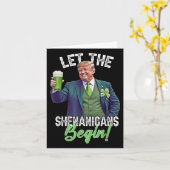 Carte Le Jour de la Saint Patrick laisse les Shenanigans (Fleur jaune)
