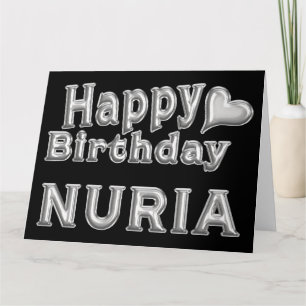 Carte Le Jour de l'anniversaire de Nuria Happy Birthday