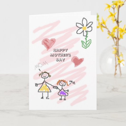 Carte Le jour de mère (Fleur jaune)