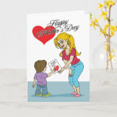 Carte Le jour de mère #156 (Fleur jaune)