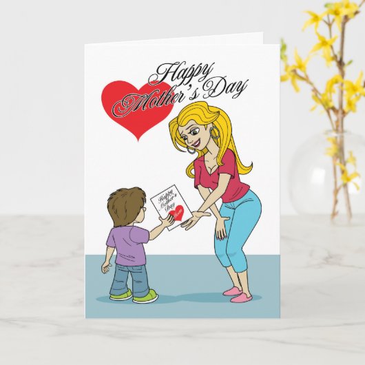 Carte Le jour de mère #156 (Fleur jaune)