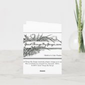 Carte Le jour de mère : Beau panier lilas pourpre (Dos)