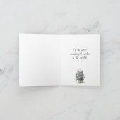 Carte Le jour de mère : Beau panier lilas pourpre (Intérieur)