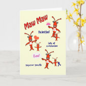 Carte Le jour de mère de gueule de gueule d'écrevisses (Fleur jaune)