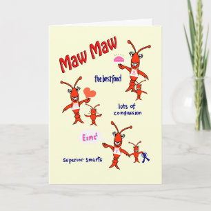 Carte Le jour de mère de gueule de gueule d'écrevisses