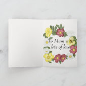 Carte Le jour de mère de guirlande de chaton et de fleur (Intérieur)