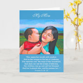 Carte Le jour de mère de maman et de bébé Card3 de (Fleur jaune)