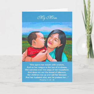 Carte Le jour de mère de maman et de bébé Card3 de