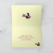 Carte Le jour de mère démodé de roses (Intérieur)