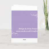 Carte Le jour de mère, épouse. Jonquille, le muguet (Dos)