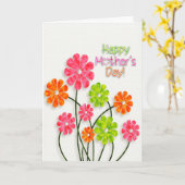 Carte Le jour de mère - fleurs lumineuses d'amusement (Fleur jaune)