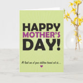 Carte Le jour de mère heureux (Fleur jaune)