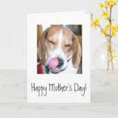 Carte Le jour de mère heureux (Fleur jaune)