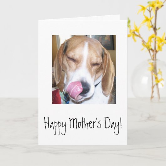 Carte Le jour de mère heureux (Fleur jaune)