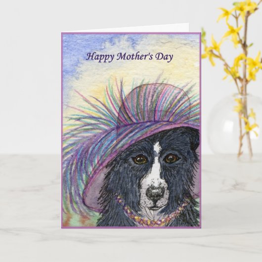 Carte Le jour de mère heureux (Fleur jaune)