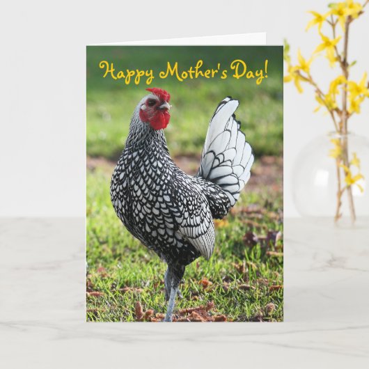 Carte Le jour de mère heureux ! (Fleur jaune)