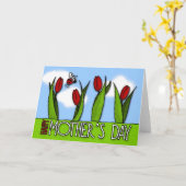 Carte Le jour de mère heureux (Fleur jaune)