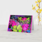 Carte Le jour de mère heureux ! (Fleur jaune)