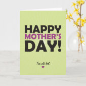 Carte Le jour de mère heureux (Fleur jaune)