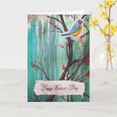 Carte Le jour de mère heureux (Fleur jaune)