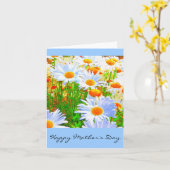 Carte Le jour de mère heureux (Fleur jaune)