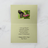 Carte Le jour de mère heureux, ami, papillon sur la (Intérieur)