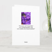 Carte Le jour de mère heureux ! "Crocus et abeille de (Dos)
