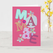 Carte le jour de mère heureux dans le Portugais (Fleur jaune)