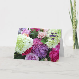 Carte Le jour de mère heureux de joli de jardin bouquet
