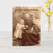 Carte Le jour de mère heureux de la fille, humour (Fleur jaune)