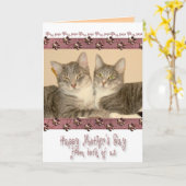 Carte Le jour de mère heureux de tous les deux nous avec (Fleur jaune)