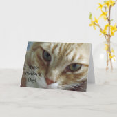 Carte Le jour de mère heureux du chat (Fleur jaune)