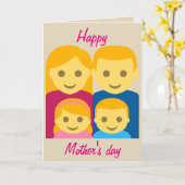 Carte Le jour de mère heureux Emoji (Fleur jaune)