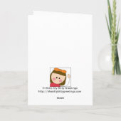 Carte le jour de mère heureux (fille) (Dos)