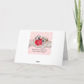 Carte Le jour de mère jaune de duo de Labrador (Dos)