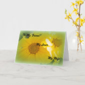 Carte Le jour de mère pour mon épouse (Fleur jaune)
