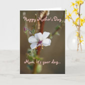 Carte Le jour de mère, sentimental (Fleur jaune)