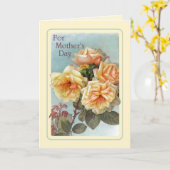 Carte Le jour de mère vintage (Fleur jaune)