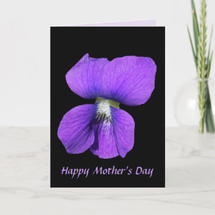 Carte Le jour de mère violet pourpre