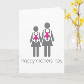 Carte Le jour de mères heureux ! (Fleur jaune)