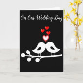 CARTE ***LE JOUR DE NOTRE MARIAGE*** INSÉPARABLES/FOREVE (Fleur jaune)