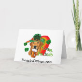 Carte Le jour de St Patrick de golden retriever (Dos)