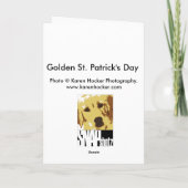 Carte Le jour de St Patrick de golden retriever (Dos)